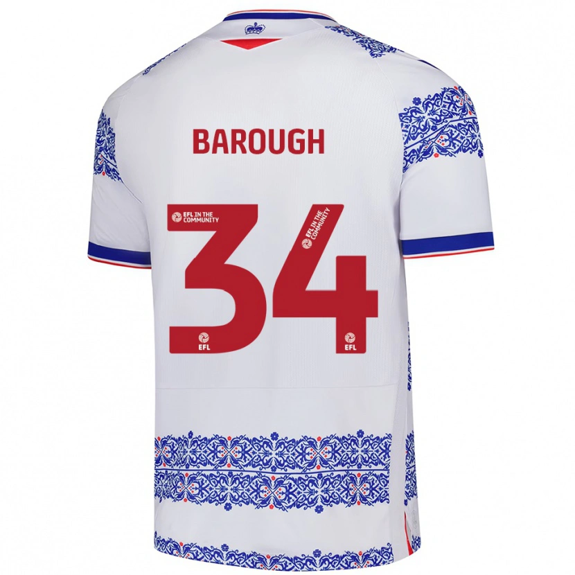 Danxen Mulher Camisola Joe Barough #34 Branco Azul Principal 2025/26 Camisa Brasil