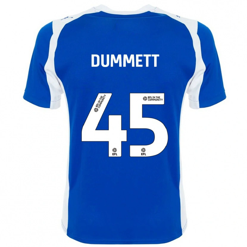 Danxen Mulher Camisola Paul Dummett #45 Azul Branco Principal 2025/26 Camisa Brasil