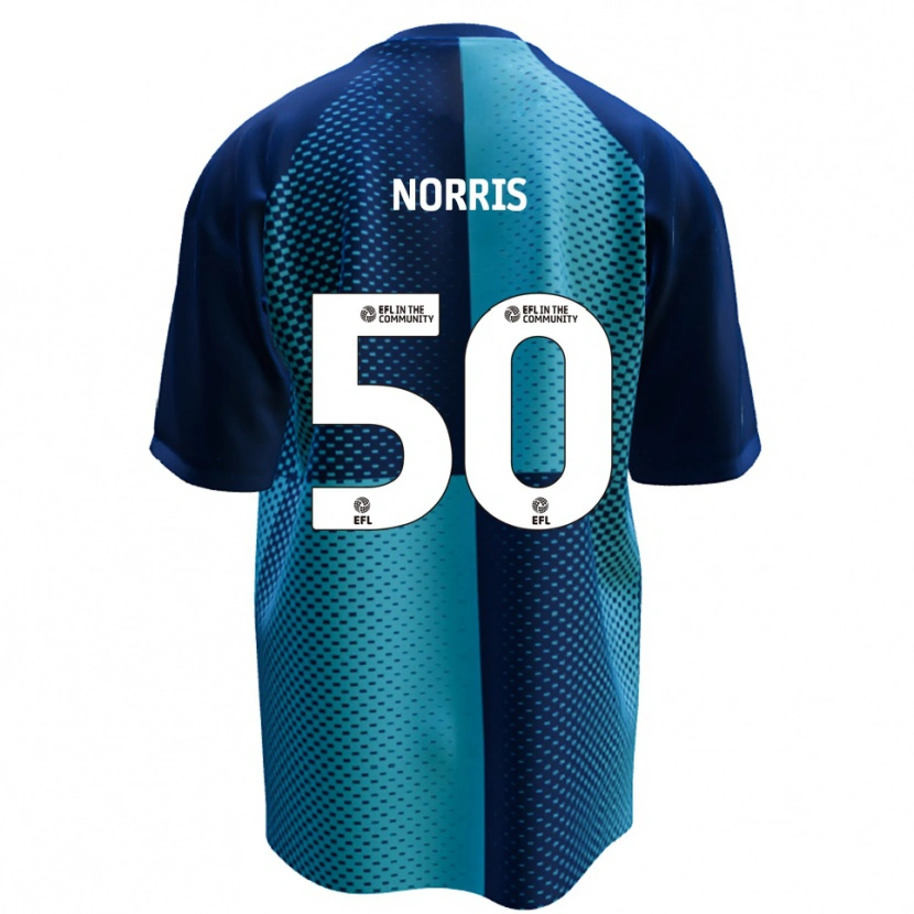 Danxen Mulher Camisola Will Norris #50 Azul Azul Celeste Principal 2025/26 Camisa Brasil