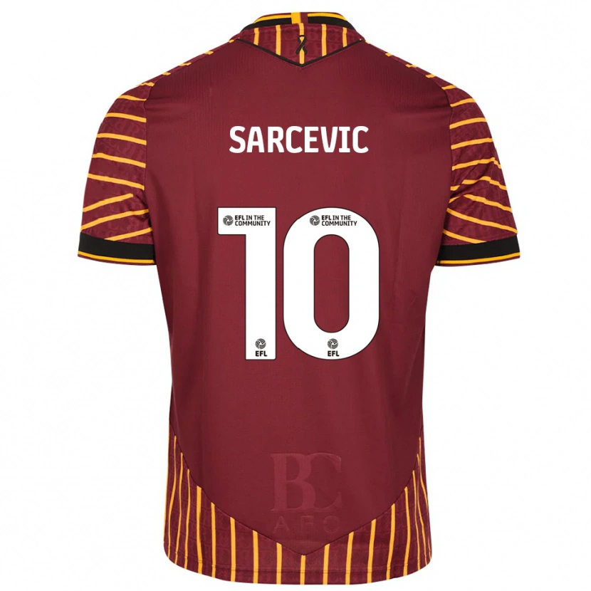 Danxen Mulher Camisola Antoni Sarcevic #10 Laranja Vinho Principal 2025/26 Camisa Brasil