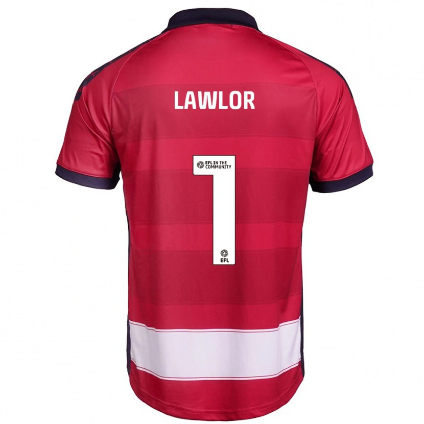 Danxen Mulher Camisola Ian Lawlor #1 Vermelho Branco Principal 2025/26 Camisa Brasil