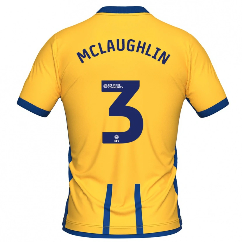 Danxen Mulher Camisola Stephen Mclaughlin #3 Amarelo Azul Principal 2025/26 Camisa Brasil