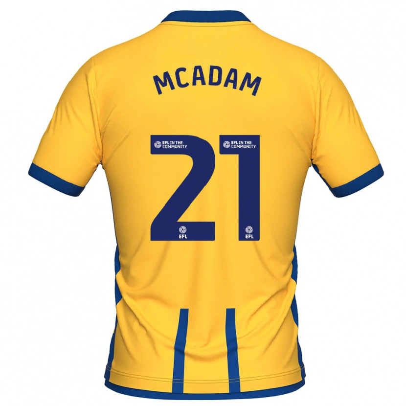 Danxen Mulher Camisola Kyle Mcadam #21 Amarelo Azul Principal 2025/26 Camisa Brasil
