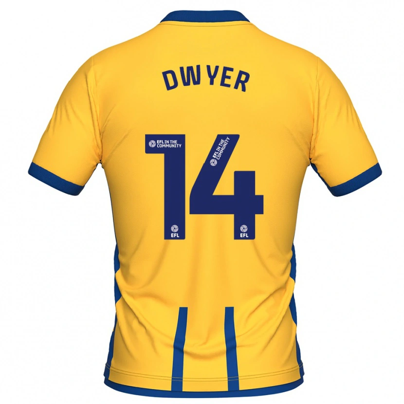 Danxen Mulher Camisola Dom Dwyer #14 Amarelo Azul Principal 2025/26 Camisa Brasil