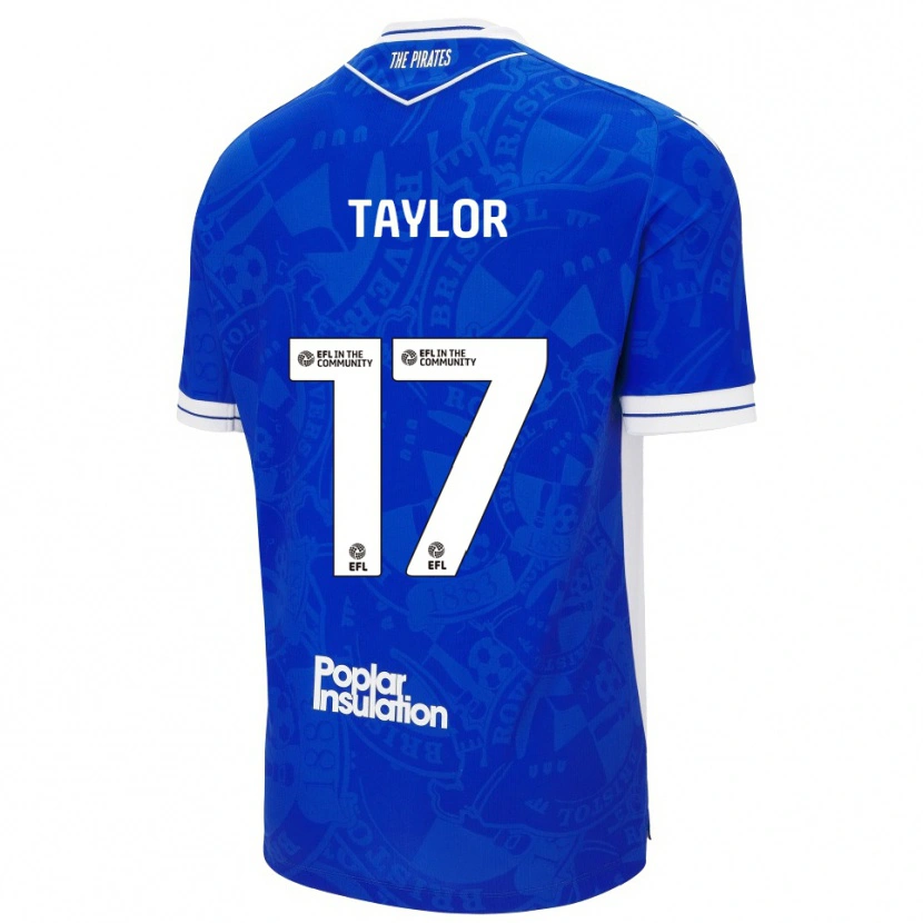 Danxen Mulher Camisola Connor Taylor #17 Azul Branco Principal 2025/26 Camisa Brasil