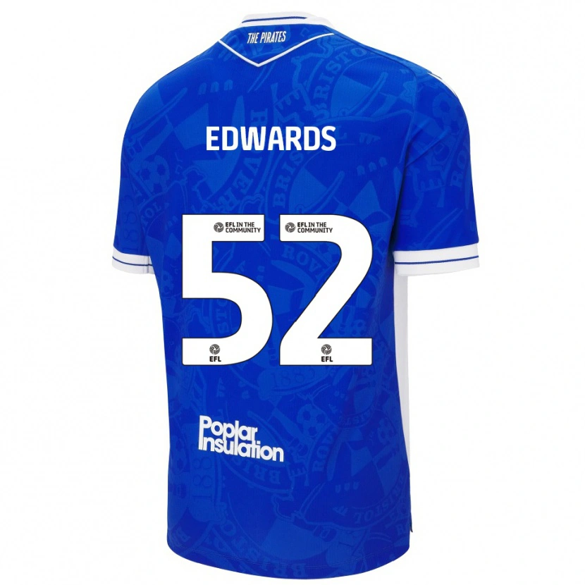 Danxen Mulher Camisola Max Edwards #52 Azul Branco Principal 2025/26 Camisa Brasil