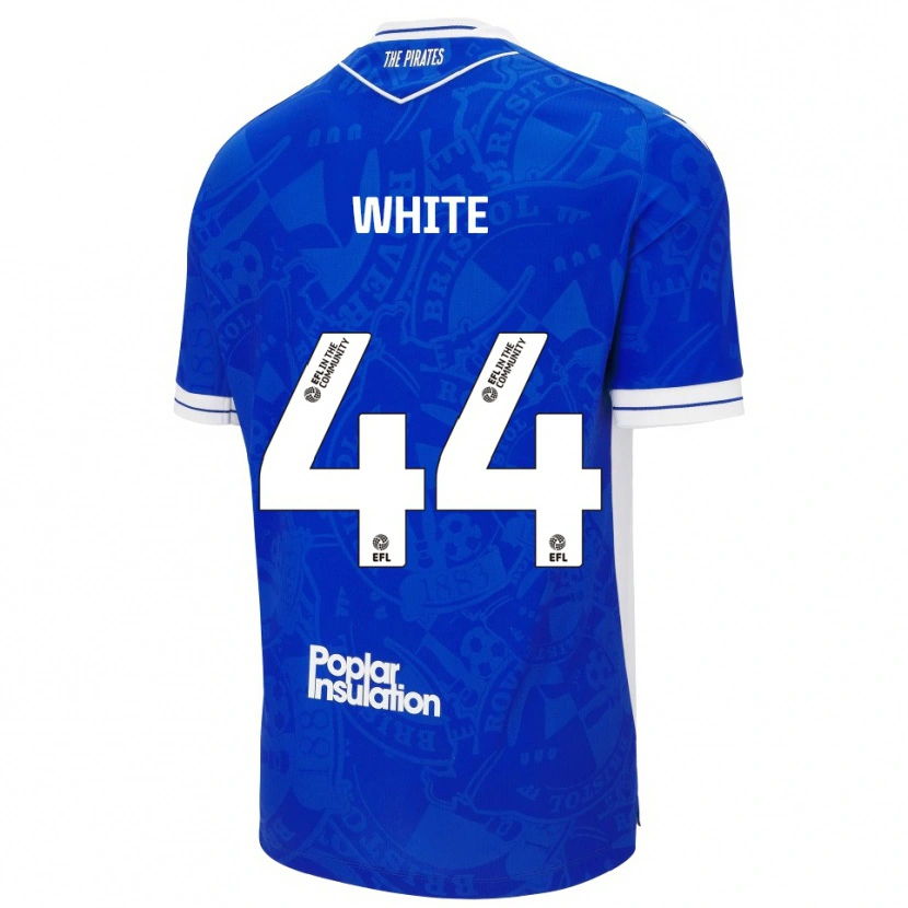 Danxen Mulher Camisola Charlie White #44 Azul Branco Principal 2025/26 Camisa Brasil