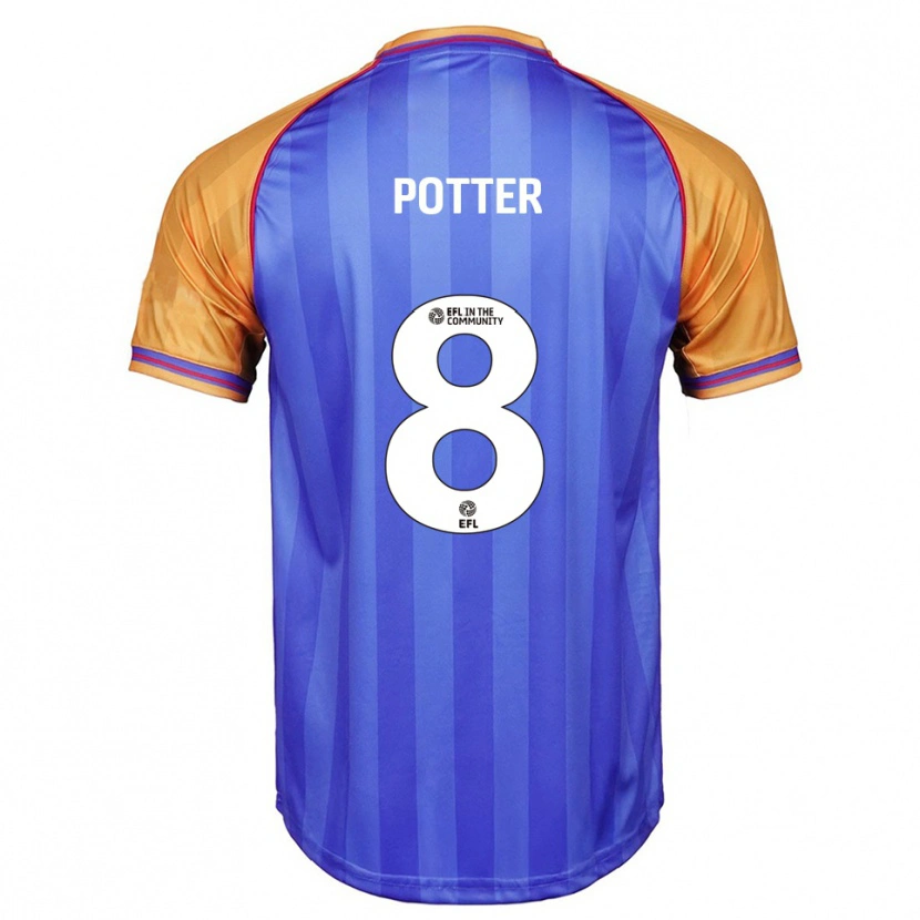 Danxen Mulher Camisola Milly Potter #8 Azul Laranja Principal 2025/26 Camisa Brasil