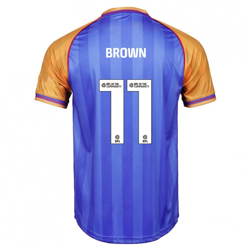 Danxen Mulher Camisola Lucy Brown #11 Azul Laranja Principal 2025/26 Camisa Brasil