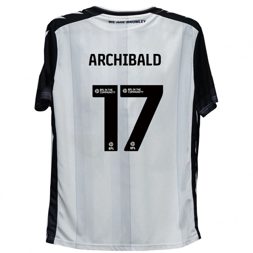 Danxen Mulher Camisola Sam Archibald #17 Branco Preto Principal 2025/26 Camisa Brasil