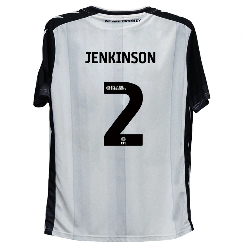Danxen Mulher Camisola Carl Jenkinson #2 Branco Preto Principal 2025/26 Camisa Brasil