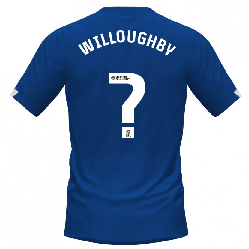 Danxen Mulher Camisola Holly Willoughby #0 Azul Branco Principal 2025/26 Camisa Brasil