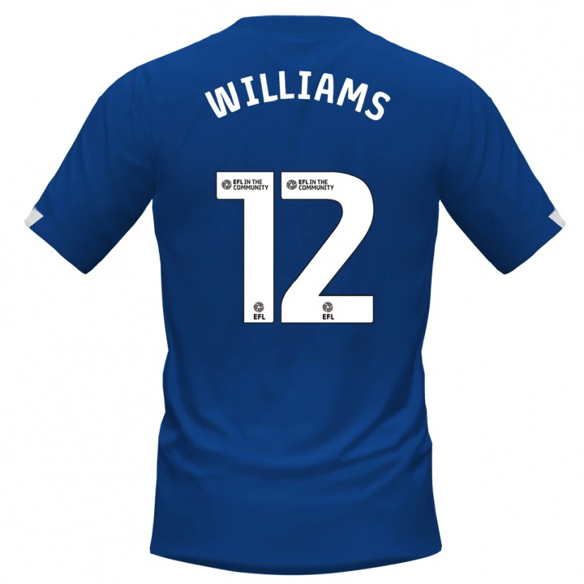 Danxen Mulher Camisola Tyrone Williams #12 Azul Branco Principal 2025/26 Camisa Brasil