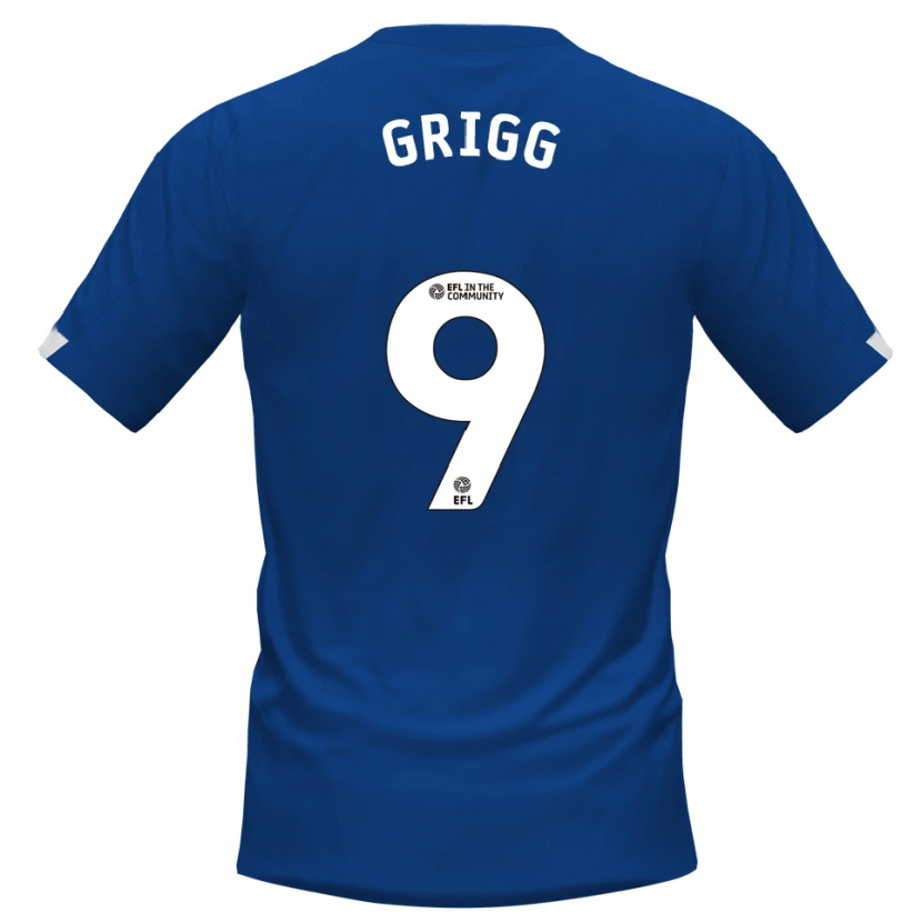 Danxen Mulher Camisola Will Grigg #9 Azul Branco Principal 2025/26 Camisa Brasil