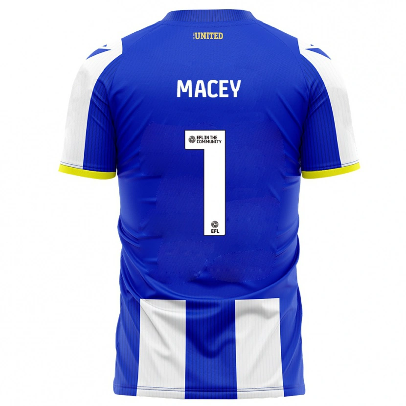 Danxen Mulher Camisola Matt Macey #1 Azul Branco Principal 2025/26 Camisa Brasil