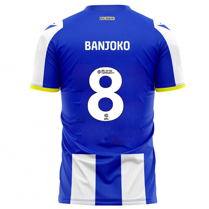 Danxen Mulher Camisola Daniel Banjoko #8 Azul Branco Principal 2025/26 Camisa Brasil