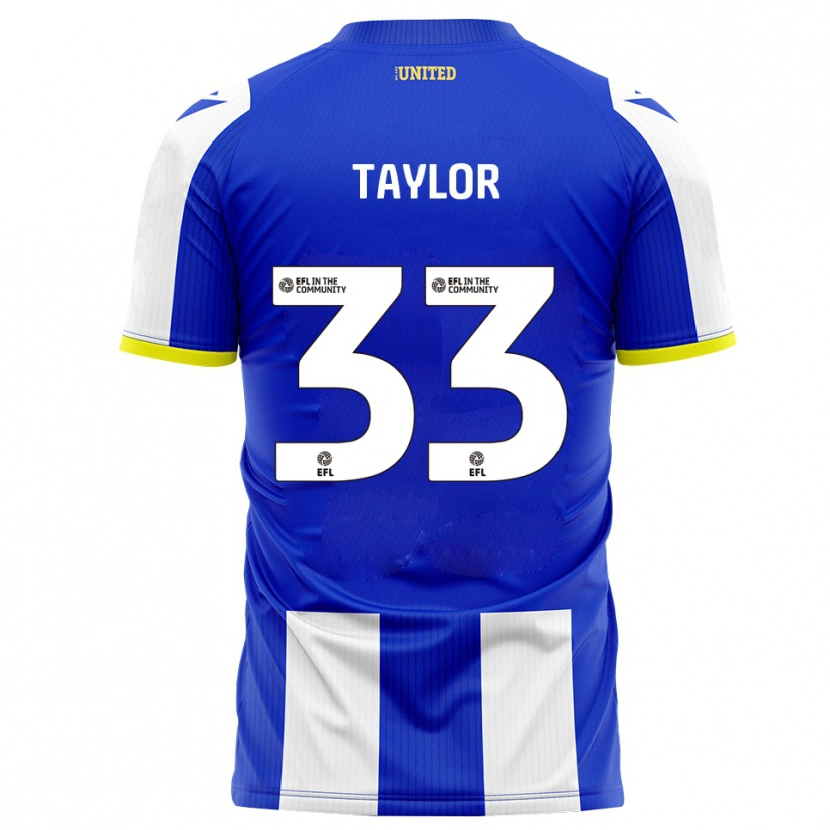Danxen Mulher Camisola Lyle Taylor #33 Azul Branco Principal 2025/26 Camisa Brasil