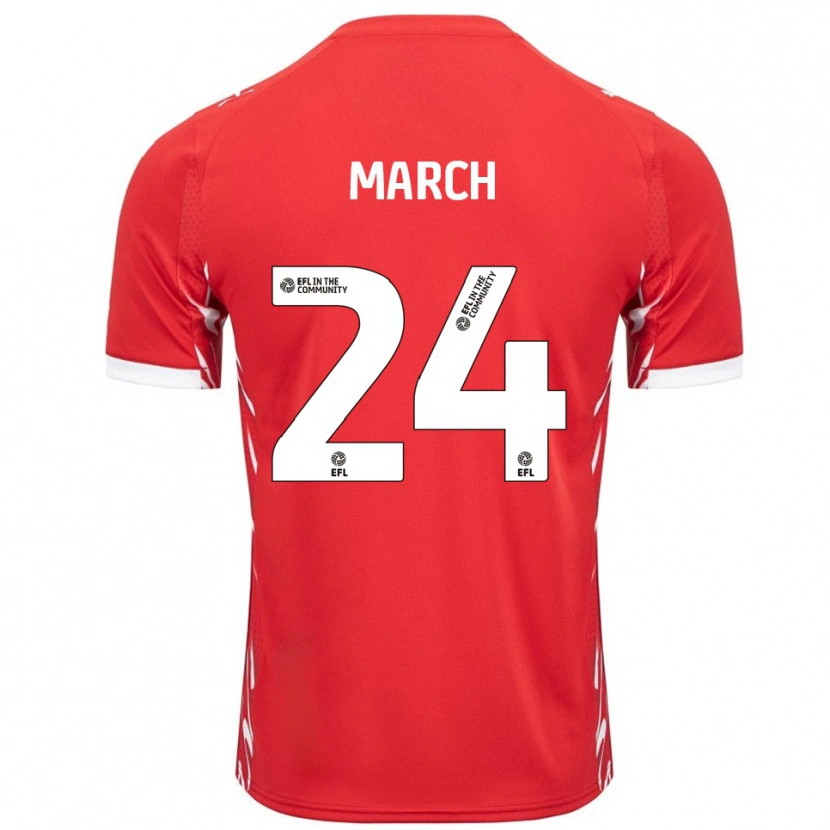 Danxen Mulher Camisola Josh March #24 Vermelho Branco Principal 2025/26 Camisa Brasil