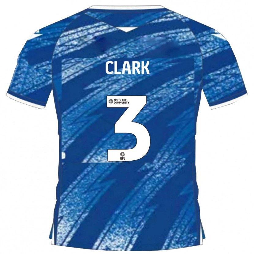 Danxen Mulher Camisola Max Clark #3 Azul Branco Principal 2025/26 Camisa Brasil
