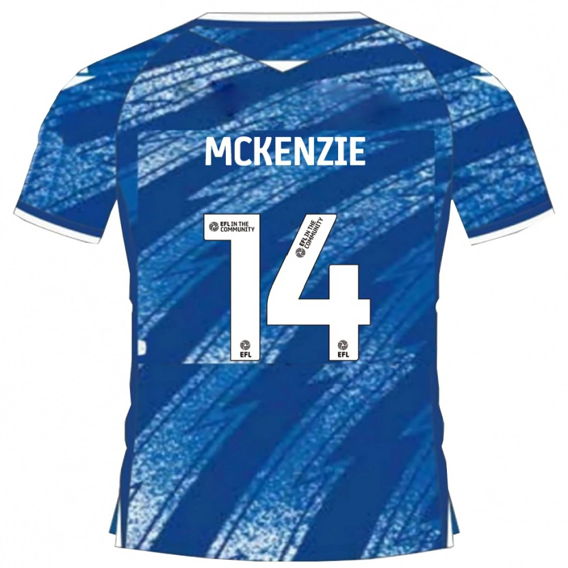 Danxen Mulher Camisola Robbie Mckenzie #14 Azul Branco Principal 2025/26 Camisa Brasil