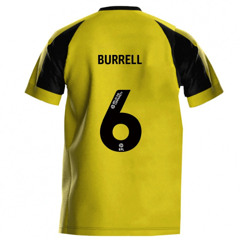 Danxen Mulher Camisola Warren Burrell #6 Amarelo Cinza Principal 2025/26 Camisa Brasil