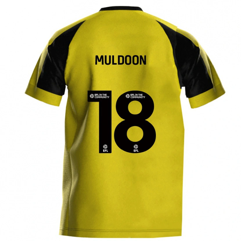Danxen Mulher Camisola Jack Muldoon #18 Amarelo Cinza Principal 2025/26 Camisa Brasil