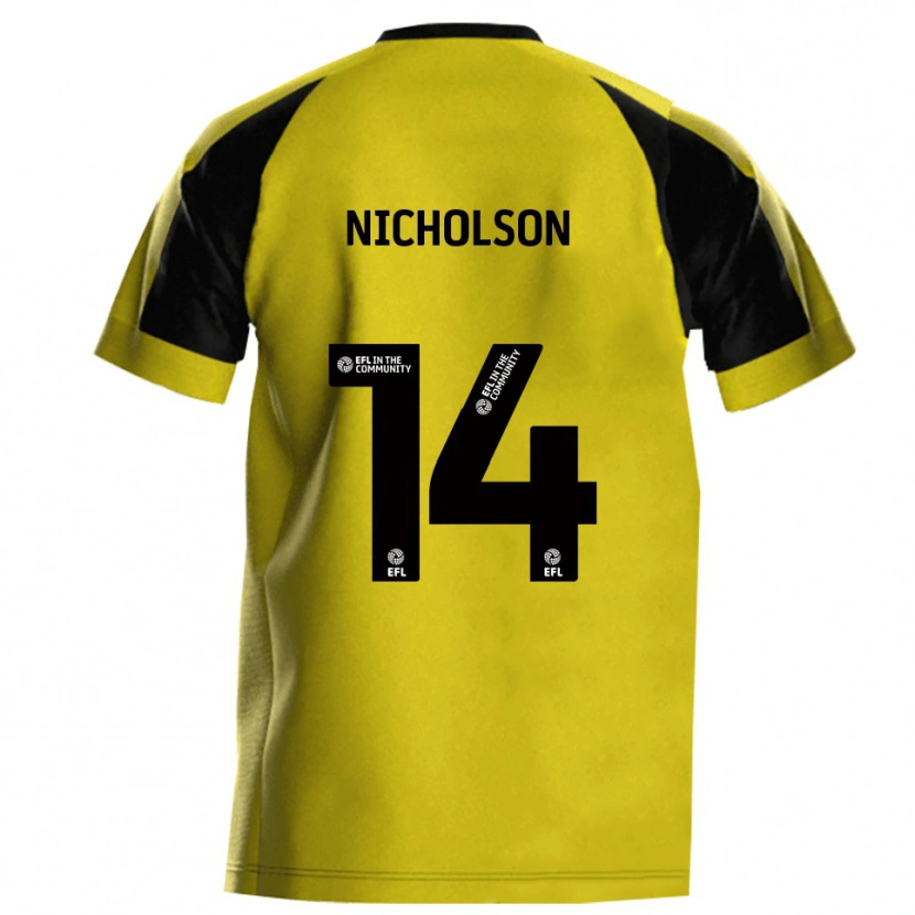 Danxen Mulher Camisola Charlie Nicholson #14 Amarelo Cinza Principal 2025/26 Camisa Brasil