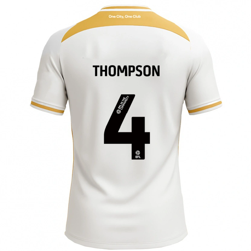 Danxen Mulher Camisola Nathan Thompson #4 Branco Dourado Principal 2025/26 Camisa Brasil