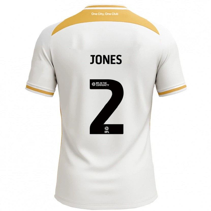 Danxen Mulher Camisola Gethin Jones #2 Branco Dourado Principal 2025/26 Camisa Brasil