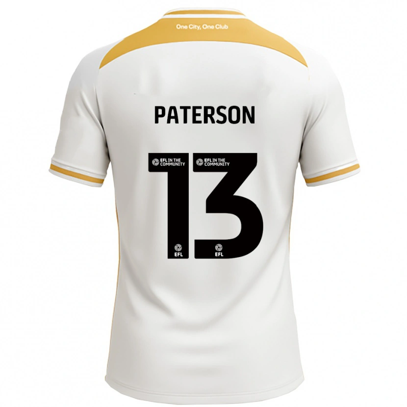 Danxen Mulher Camisola Callum Paterson #13 Branco Dourado Principal 2025/26 Camisa Brasil