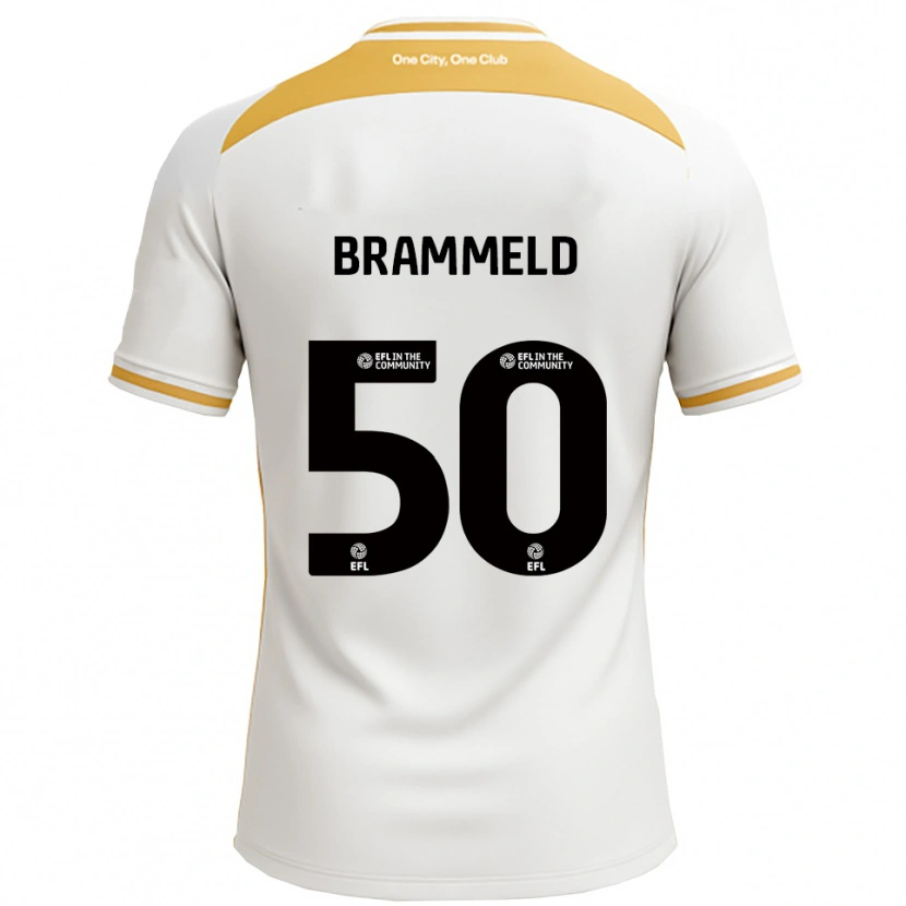 Danxen Mulher Camisola Michael Brammeld #50 Branco Dourado Principal 2025/26 Camisa Brasil