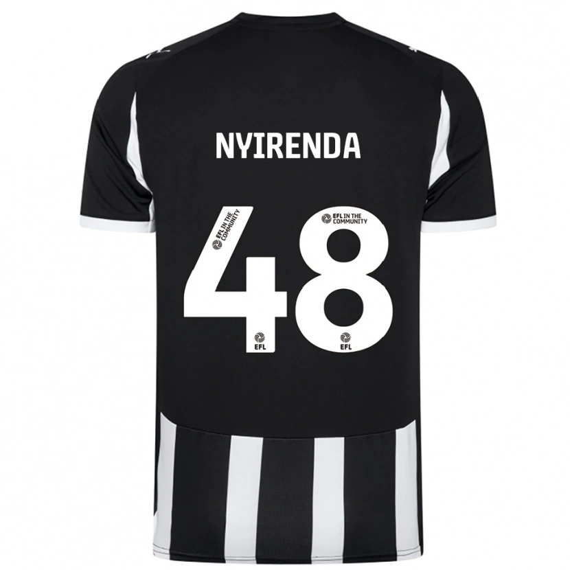 Danxen Mulher Camisola Themba Nyirenda #48 Preto Branco Principal 2025/26 Camisa Brasil