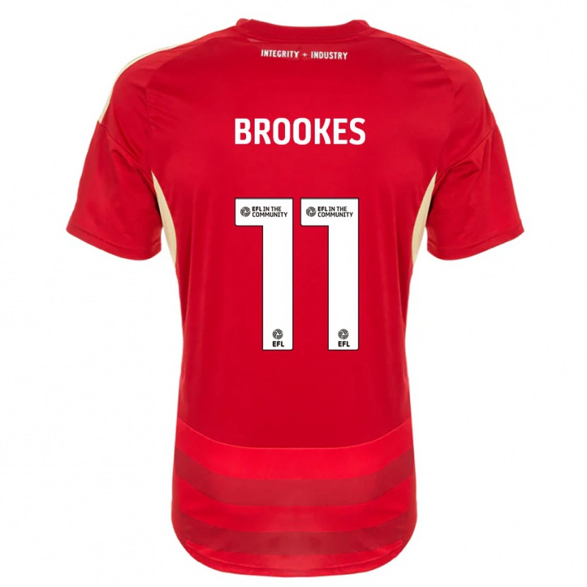 Danxen Mulher Camisola Evie Brookes #11 Vermelho Branco Principal 2025/26 Camisa Brasil
