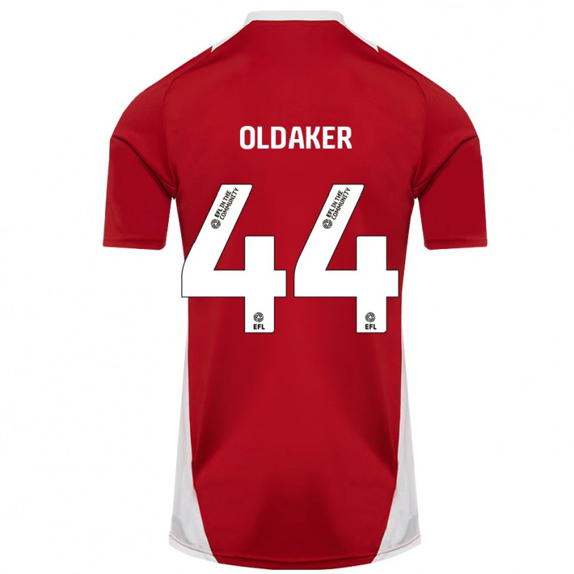 Danxen Mulher Camisola Darren Oldaker #44 Vermelho Branco Dourado Principal 2025/26 Camisa Brasil