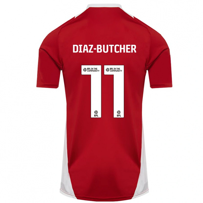 Danxen Mulher Camisola Helena Diaz-Butcher #11 Vermelho Branco Dourado Principal 2025/26 Camisa Brasil