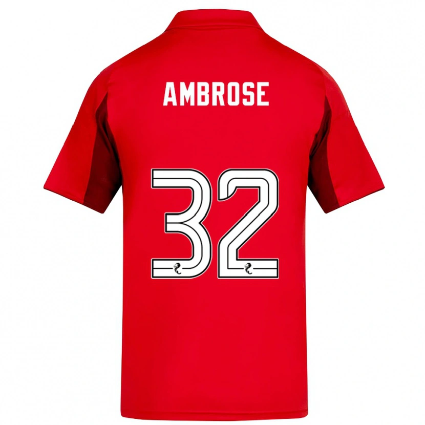 Danxen Mulher Camisola Peter Ambrose #32 Vermelho Vinho Principal 2025/26 Camisa Brasil