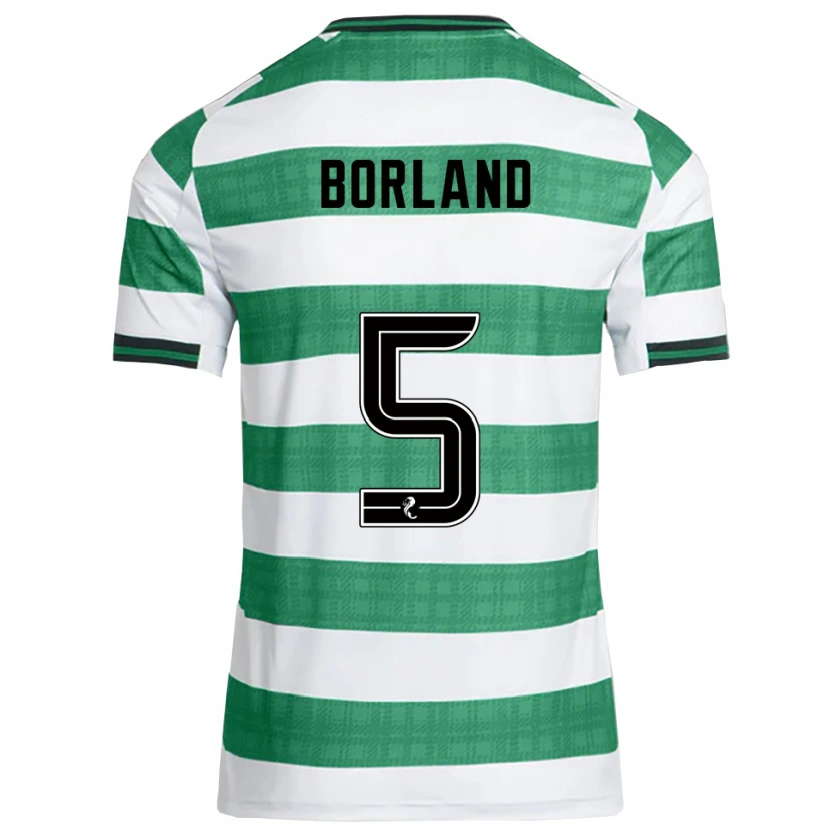 Danxen Mulher Camisola Hayden Borland #5 Verde Branco Principal 2025/26 Camisa Brasil