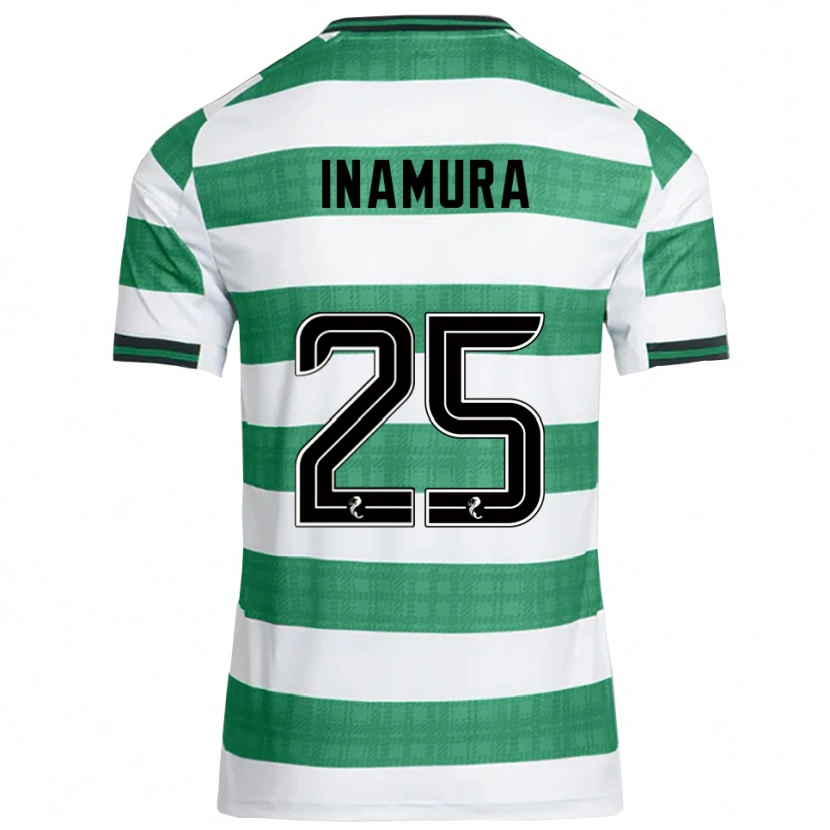 Danxen Mulher Camisola Hayato Inamura #25 Verde Branco Principal 2025/26 Camisa Brasil
