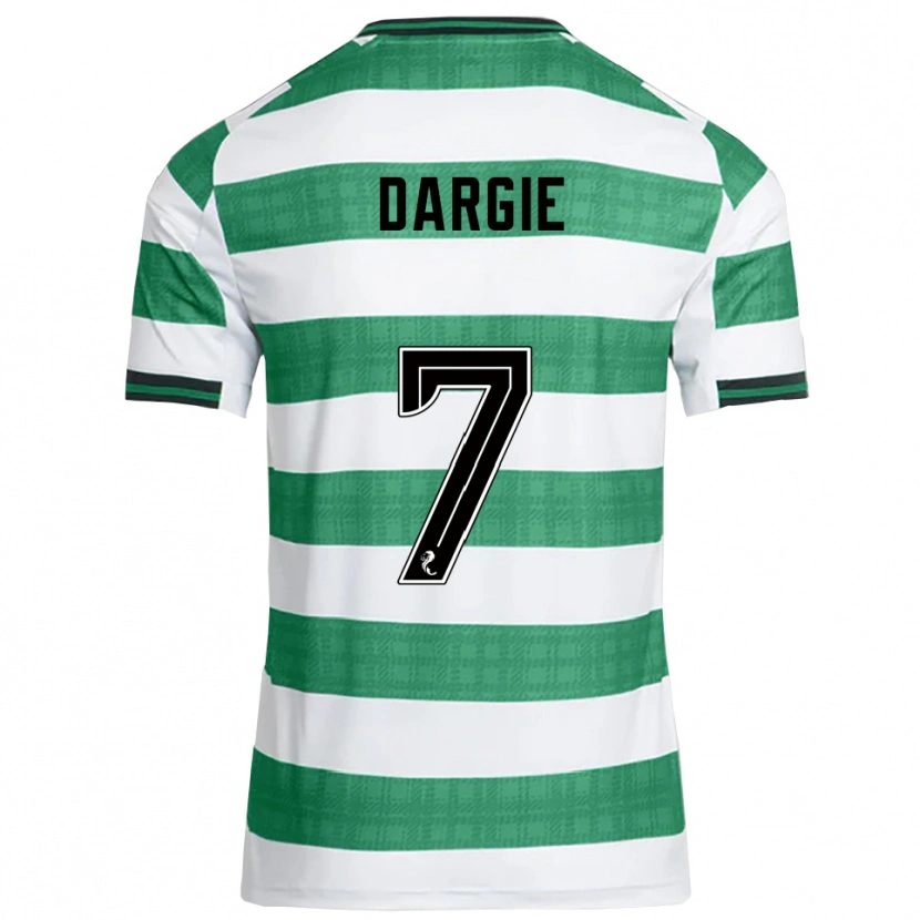 Danxen Mulher Camisola Rhys Dargie #7 Verde Branco Principal 2025/26 Camisa Brasil