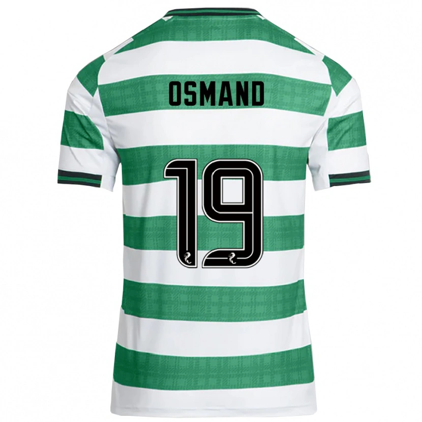 Danxen Mulher Camisola Callum Osmand #19 Verde Branco Principal 2025/26 Camisa Brasil