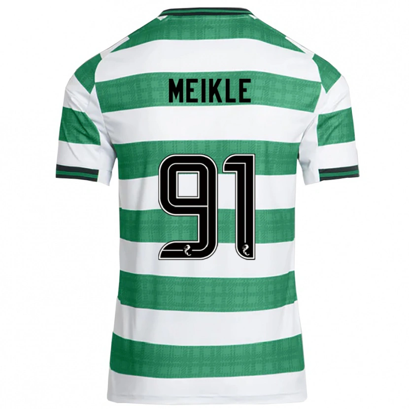 Danxen Mulher Camisola Jamie Meikle #91 Verde Branco Principal 2025/26 Camisa Brasil