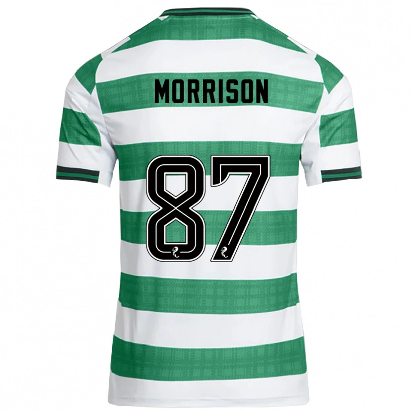 Danxen Mulher Camisola Joe Morrison #87 Verde Branco Principal 2025/26 Camisa Brasil