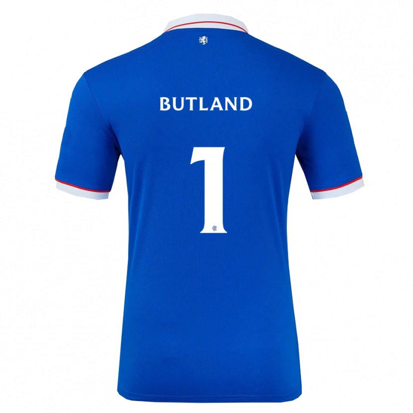 Danxen Mulher Camisola Jack Butland #1 Azul Branco Principal 2025/26 Camisa Brasil
