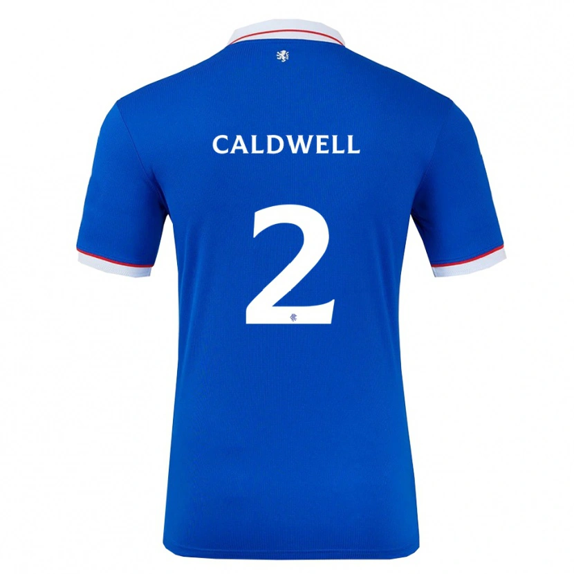 Danxen Mulher Camisola Jack Caldwell #2 Azul Branco Principal 2025/26 Camisa Brasil