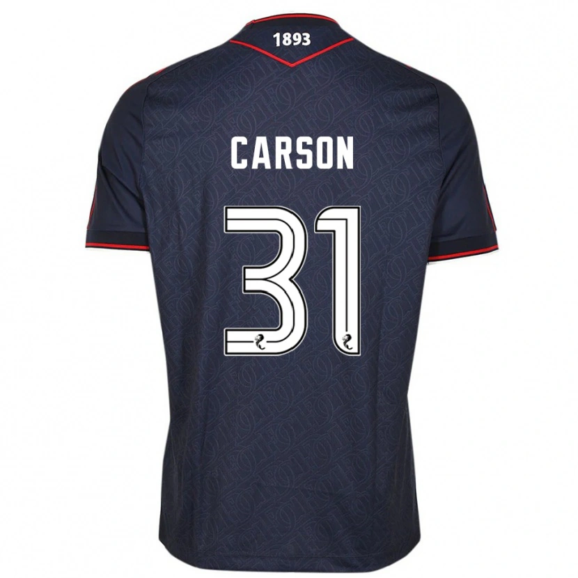 Danxen Mulher Camisola Trevor Carson #31 Azul Marinho Branco Principal 2025/26 Camisa Brasil