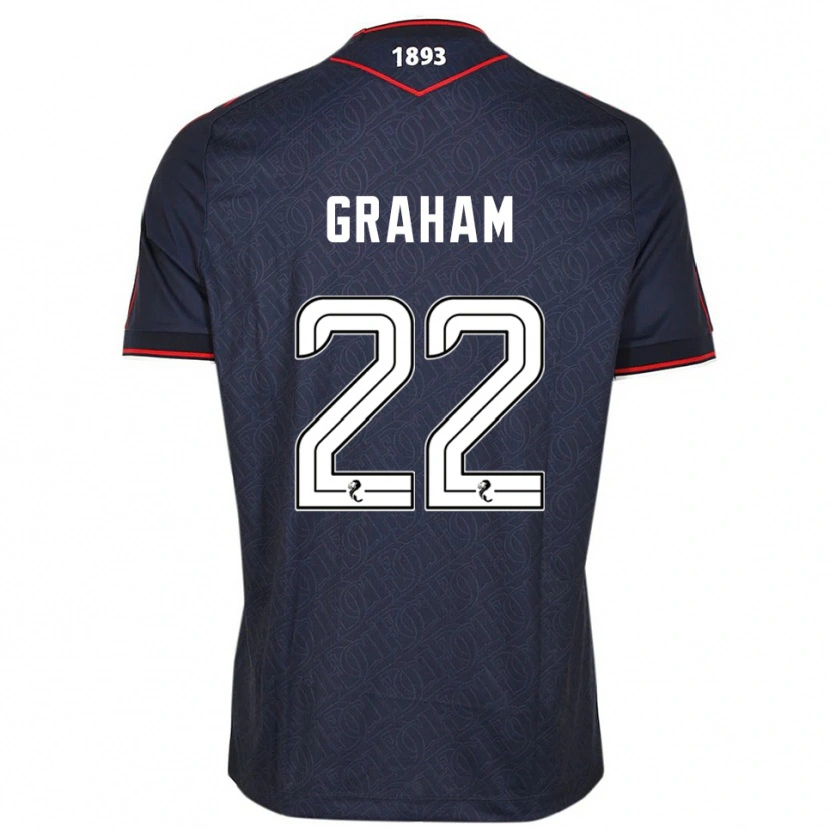 Danxen Mulher Camisola Luke Graham #22 Azul Marinho Branco Principal 2025/26 Camisa Brasil