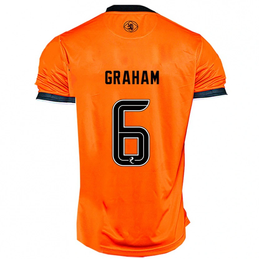 Danxen Mulher Camisola Ross Graham #6 Laranja Preto Principal 2025/26 Camisa Brasil