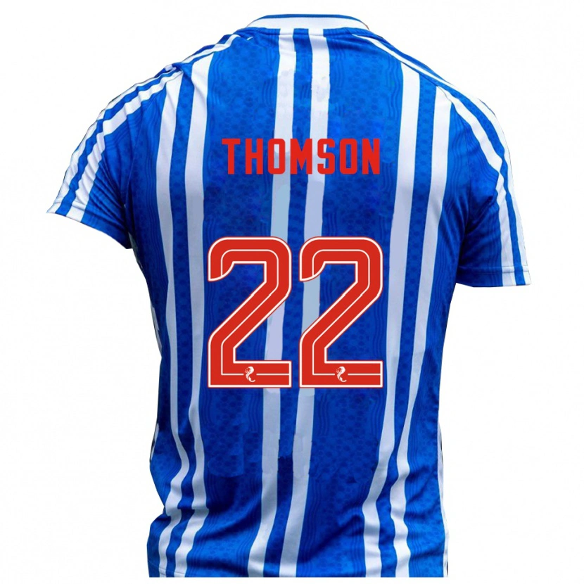 Danxen Mulher Camisola Jack Thomson #22 Azul Branco Principal 2025/26 Camisa Brasil