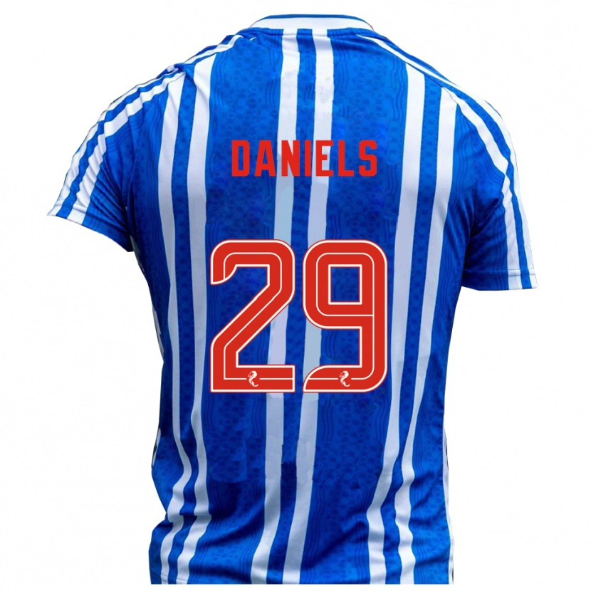 Danxen Mulher Camisola Djenairo Daniels #29 Azul Branco Principal 2025/26 Camisa Brasil