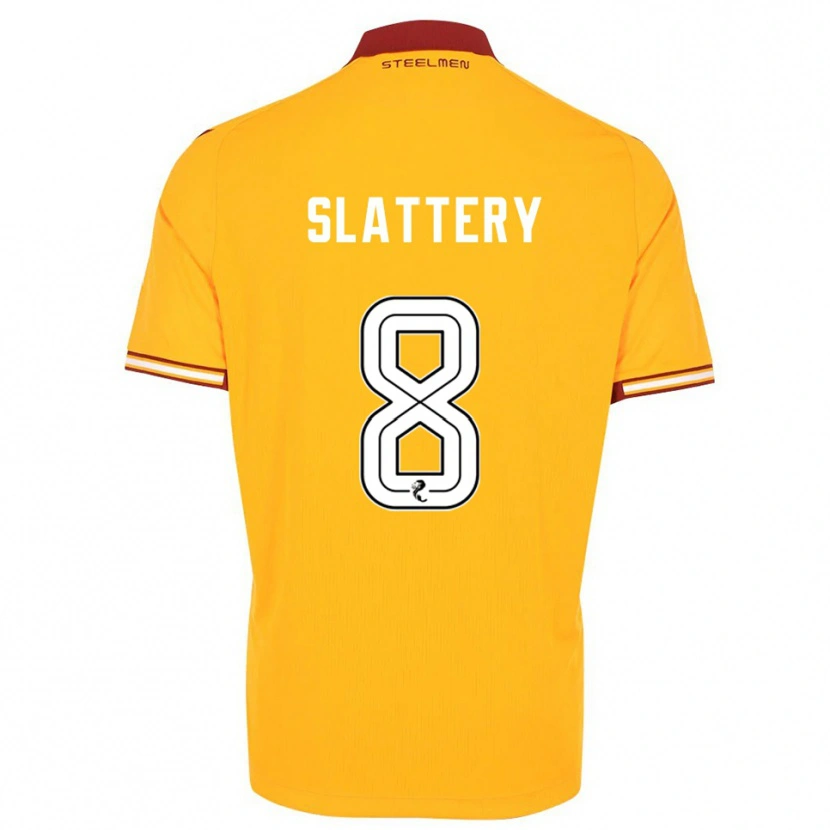 Danxen Mulher Camisola Callum Slattery #8 Amarelo Vinho Principal 2025/26 Camisa Brasil
